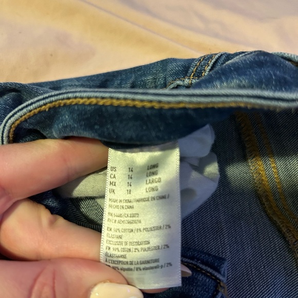 American Eagle stretch skinny jeans size 14L - Picture 2 of 3